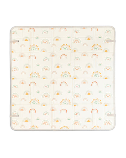 Infantino Rainbow Foldable Soft Foam Playmat-Reversible Design-Foldable Sides-0M+