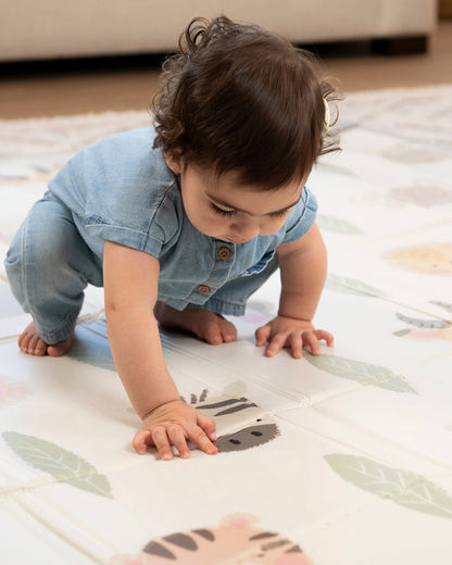 Infantino Forest Foldable Soft Foam Playmat-Reversible Design-Foldable Sides-0M+