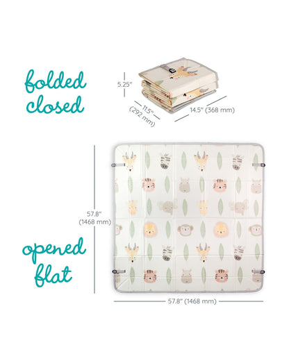 Infantino Forest Foldable Soft Foam Playmat-Reversible Design-Foldable Sides-0M+