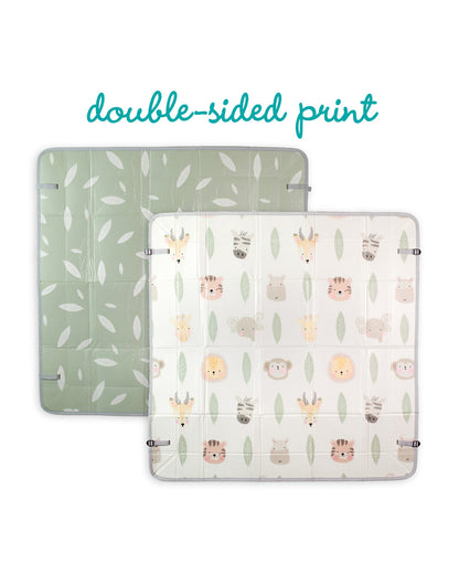 Infantino Forest Foldable Soft Foam Playmat-Reversible Design-Foldable Sides-0M+