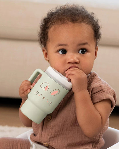 Infantino My 1st Tumbler-100% Premium Silicone-Easy to Grip Handle-Easter Bunny-6M+