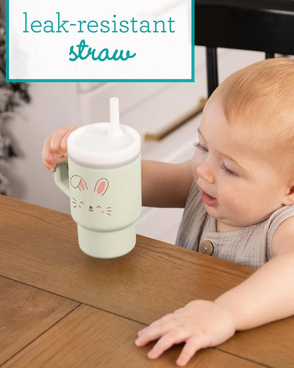 Infantino My 1st Tumbler-100% Premium Silicone-Easy to Grip Handle-Easter Bunny-6M+