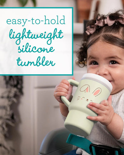 Infantino My 1st Tumbler-100% Premium Silicone-Easy to Grip Handle-Easter Bunny-6M+