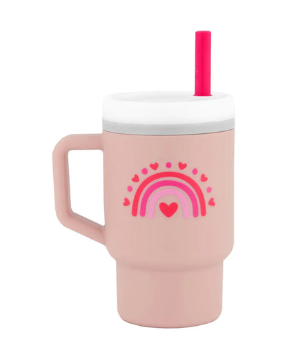 Infantino My 1st Tumbler-100% Premium Silicone-Easy to Grip Handle-Valentines-6M+