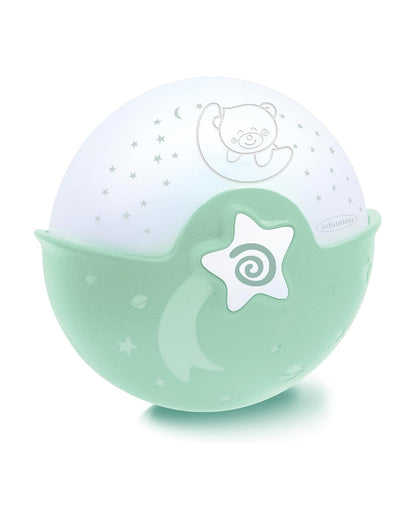 Infantino Watch Over Me Soothing Night Light, Projector & Bed Side Lamp-For a Calm Sleep-Sage Green-0M+