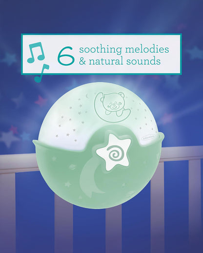 Infantino Watch Over Me Soothing Night Light, Projector & Bed Side Lamp-For a Calm Sleep-Sage Green-0M+
