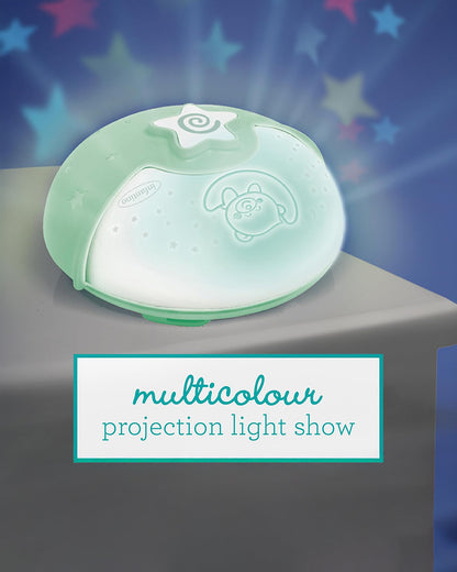 Infantino Watch Over Me Soothing Night Light, Projector & Bed Side Lamp-For a Calm Sleep-Sage Green-0M+