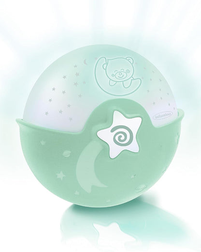 Infantino Watch Over Me Soothing Night Light, Projector & Bed Side Lamp-For a Calm Sleep-Sage Green-0M+