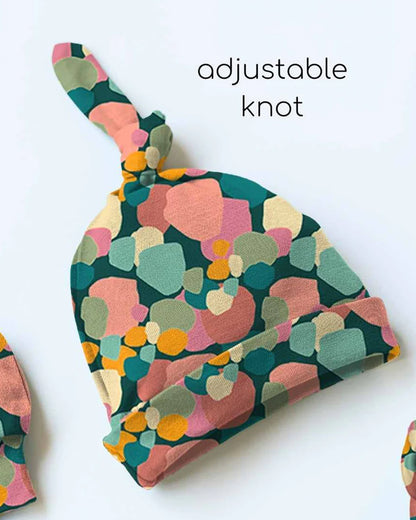 Cocoon Care Multicolor Caps, Booties & Mittens Set-Color Drop-Bamboo-For Infants