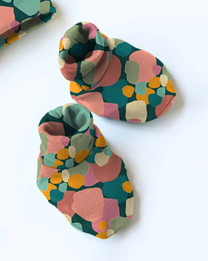 Cocoon Care Multicolor Caps, Booties & Mittens Set-Color Drop-Bamboo-For Infants