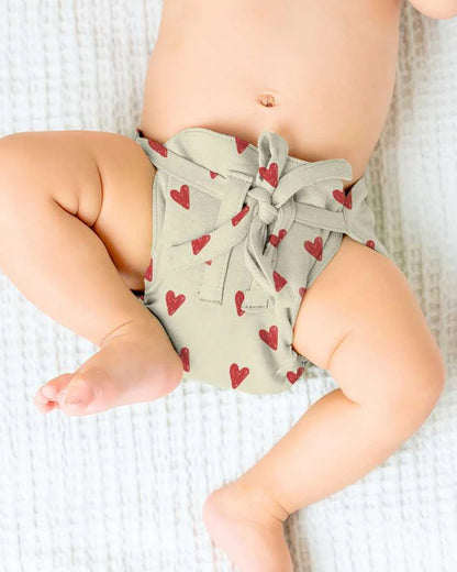 Cocoon Care Heart & Soul Cloth Nappy-Bamboo Knit Fabric-Washable & Reusable