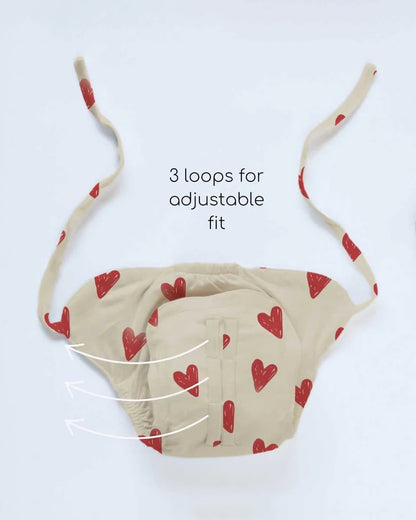 Cocoon Care Heart & Soul Cloth Nappy-Bamboo Knit Fabric-Washable & Reusable