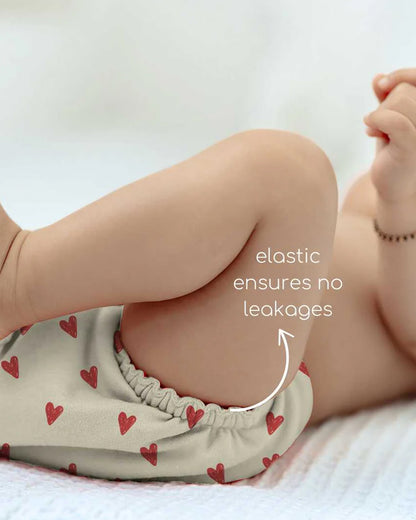 Cocoon Care Heart & Soul Cloth Nappy-Bamboo Knit Fabric-Washable & Reusable