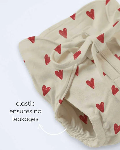 Cocoon Care Heart & Soul Cloth Nappy-Bamboo Knit Fabric-Washable & Reusable