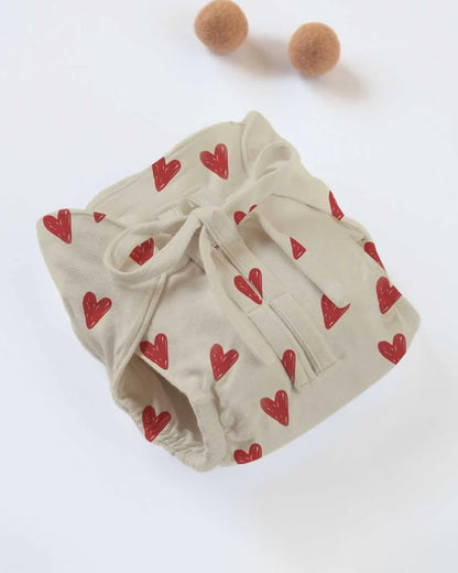 Cocoon Care Heart & Soul Cloth Nappy-Bamboo Knit Fabric-Washable & Reusable