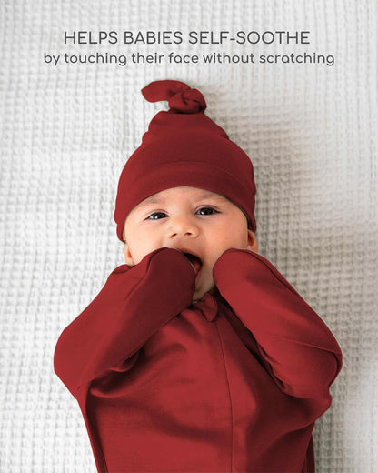 Cocoon Care Brick Red Baby Sleeping Bag/Pod-Bamboo Cotton-With 2 Way Zipper-Newborn Bed