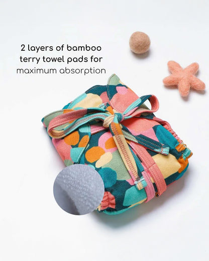 Cocoon Care Color Drop Cloth Nappy-Bamboo Knit Fabric-Washable & Reusable