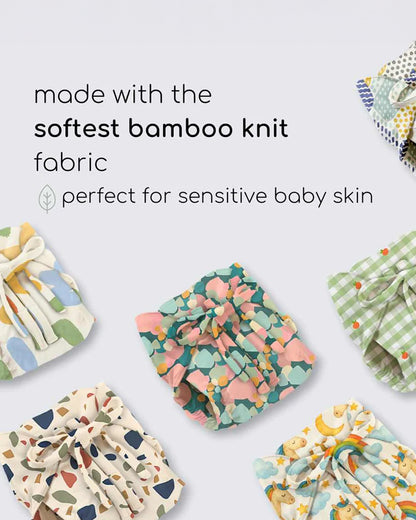 Cocoon Care Color Drop Cloth Nappy-Bamboo Knit Fabric-Washable & Reusable