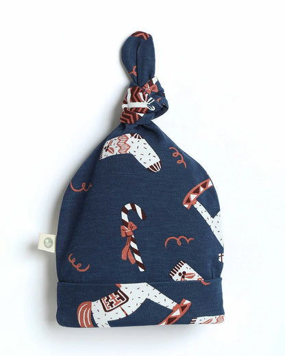 Cocoon Care Navy Blue Caps, Booties & Mittens Set-Blue Noel-Bamboo-For Infants