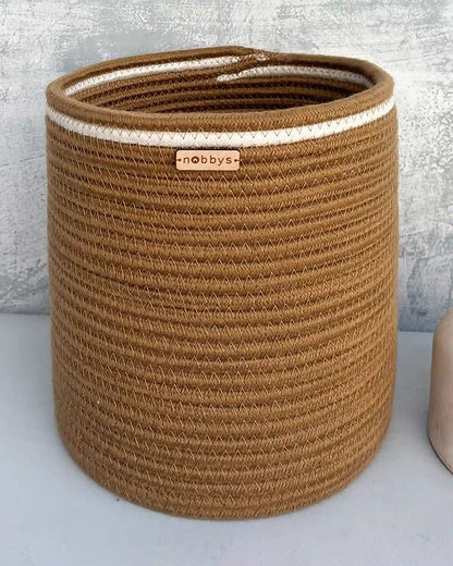 nobbys Earthy Essence Multipurpose Storage Basket-for Clothes & Toys-Sturdy & Durable-Brown
