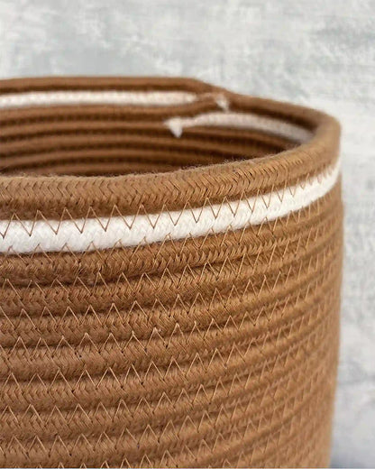 nobbys Earthy Essence Multipurpose Storage Basket-for Clothes & Toys-Sturdy & Durable-Brown