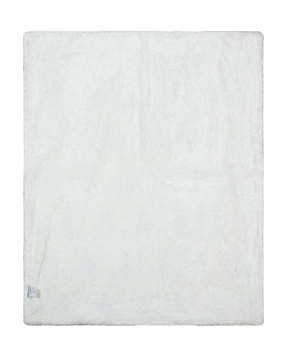 Pomme Cute Heart Knitted Ultra Soft Sherpa Blanket-100% Cotton-Off White-For Infants