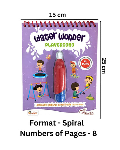 Pegasus Water Wonder In The Playground Magical Colouring Book-Art & Craft Kit-Develops Fine Motor Skills-36M+