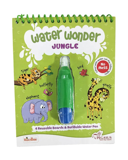 Pegasus Water Wonder In The Jungle Magical Colouring Book-Art & Craft Kit-Develops Fine Motor Skills-36M+
