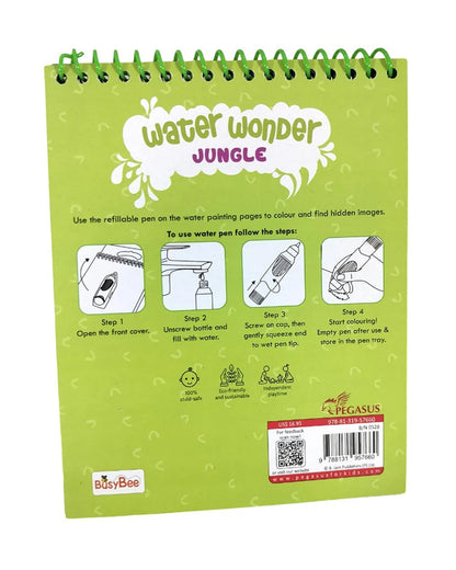 Pegasus Water Wonder In The Jungle Magical Colouring Book-Art & Craft Kit-Develops Fine Motor Skills-36M+
