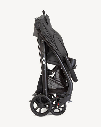 Joie Muze LX Baby Stroller-One Hand Fold-Flat Reclining-For 0 to 3Y (Upto 15Kg)-Cobble Stone