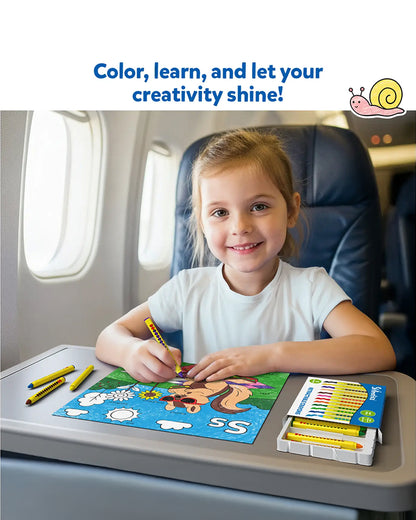 Skillmatics Color And Learn-Colouring Book-Art & Craft Kit-Include 50 Pages-Animals At Play-36M+