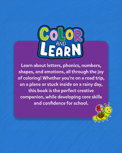 Skillmatics Color And Learn-Colouring Book-Art & Craft Kit-Include 50 Pages-Animals At Play-36M+