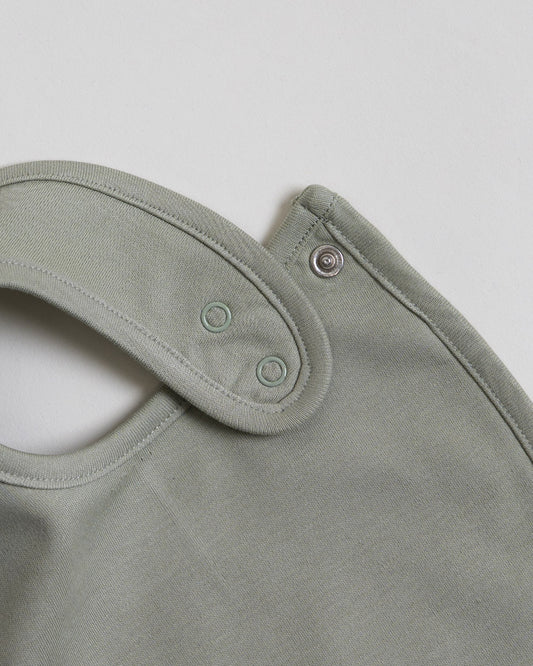 Twingle 100% Organic Cotton Round Bib-Snap Button-Adjustable Size-Tag-Free Comfort-White-Elephant Print-Pack of 2-For Newborn