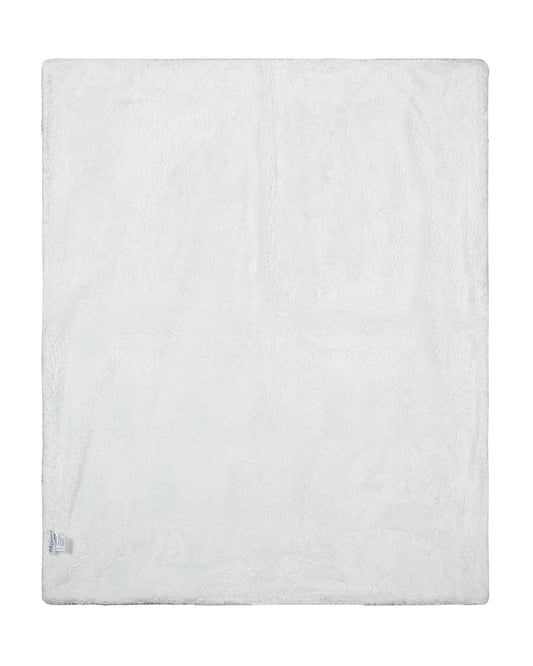 Pomme Dinosaur Family Knitted Ultra Soft Sherpa Blanket-100% Cotton-White-For Infants