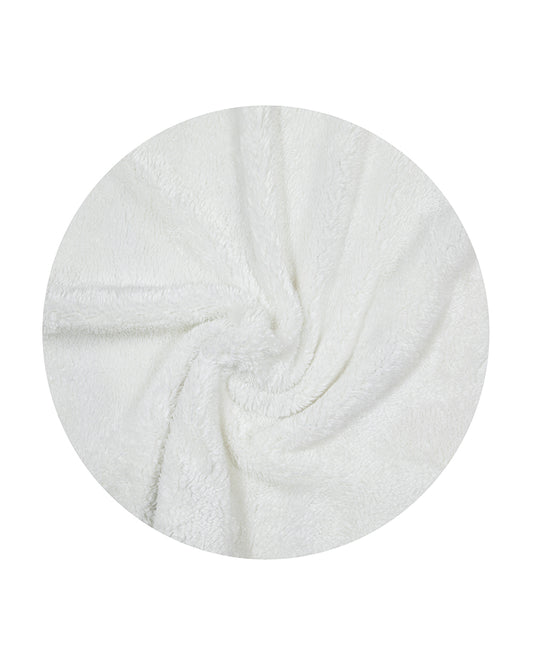 Pomme Dinosaur Family Knitted Ultra Soft Sherpa Blanket-100% Cotton-White-For Infants