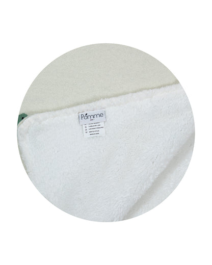 Pomme Cute Galaxy Knitted Ultra Soft Sherpa Blanket-100% Cotton-Navy Blue-For Infants