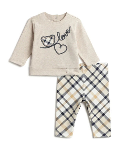Chicco Pastel Pink 2 Pc Set Coord Set-Other Prints-Cotton-For Infants