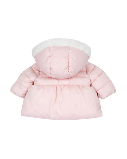 Chicco Light Pink Padded Winterwear Jacket-Solid-Polyester-For Infants