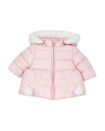 Chicco Light Pink Padded Winterwear Jacket-Solid-Polyester-For Infants