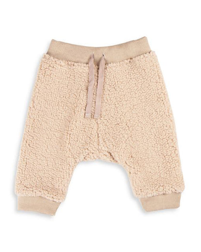 Tiny Twig Beige Winter Wear Jogger-Solid-Jersey-For Infants