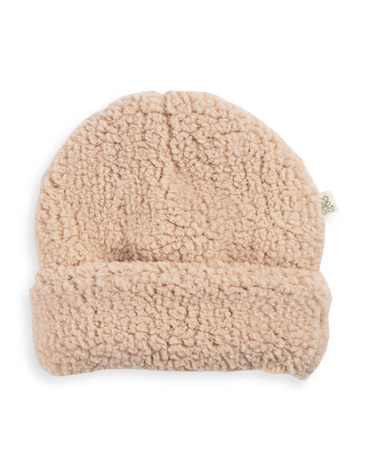 Tiny Twig Beige Winter Wear Cap-Solid-Jersey-For Infants