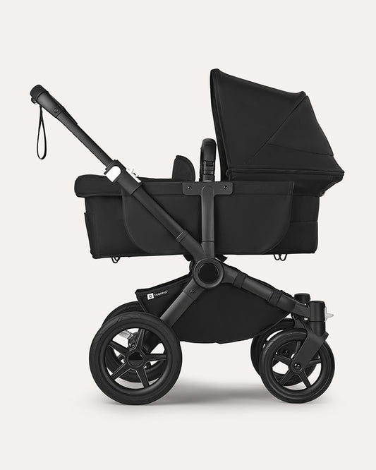 Bugaboo Donkey 5 Mono Stroller & Carry Cot Travel System-Converts From Single To Double in Three Clicks-With Side Luggage Basket-For 0 to 4Y (Upto 22 Kg)-Midnight Black