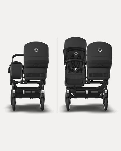 Bugaboo Donkey 5 Mono Stroller & Carry Cot Travel System-Converts From Single To Double in Three Clicks-With Side Luggage Basket-For 0 to 4Y (Upto 22 Kg)-Midnight Black
