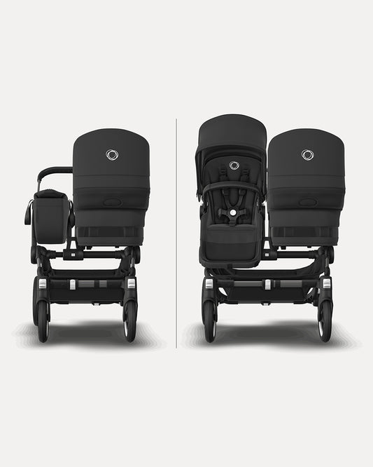 Bugaboo Donkey 5 Mono Stroller & Carry Cot Travel System-Converts From Single To Double in Three Clicks-With Side Luggage Basket-For 0 to 4Y (Upto 22 Kg)-Midnight Black