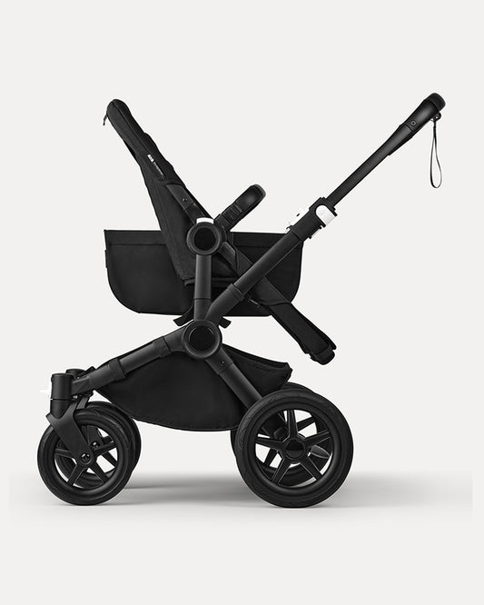 Bugaboo Donkey 5 Mono Stroller & Carry Cot Travel System-Converts From Single To Double in Three Clicks-With Side Luggage Basket-For 0 to 4Y (Upto 22 Kg)-Midnight Black