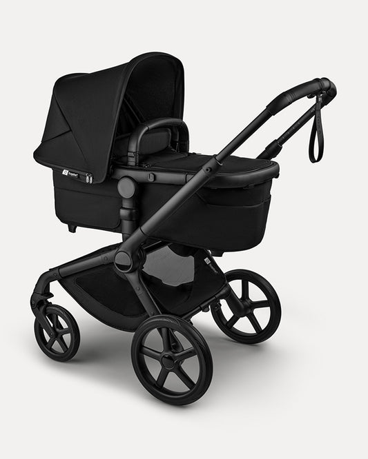 Bugaboo Fox 5 Renew Stroller-Convertible 2 in 1 Seat With Carry Cot Mode-Height Adjustable Parent Handle Bar-Reversible & Flat Reclining Seat-One Hand Fold-All Terrain Wheels-2 Year Warranty-For 0 to 4Y (Upto 22 Kg)-Heritage Black