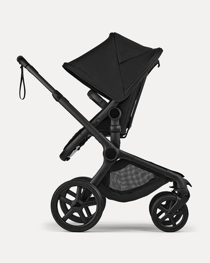 Bugaboo Fox 5 Renew Stroller-Convertible 2 in 1 Seat With Carry Cot Mode-Height Adjustable Parent Handle Bar-Reversible & Flat Reclining Seat-One Hand Fold-All Terrain Wheels-2 Year Warranty-For 0 to 4Y (Upto 22 Kg)-Heritage Black