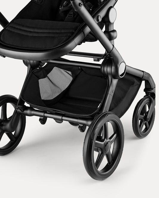 Bugaboo Fox 5 Renew Stroller-Convertible 2 in 1 Seat With Carry Cot Mode-Height Adjustable Parent Handle Bar-Reversible & Flat Reclining Seat-One Hand Fold-All Terrain Wheels-2 Year Warranty-For 0 to 4Y (Upto 22 Kg)-Heritage Black
