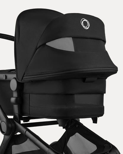 Bugaboo Fox 5 Renew Stroller-Convertible 2 in 1 Seat With Carry Cot Mode-Height Adjustable Parent Handle Bar-Reversible & Flat Reclining Seat-One Hand Fold-All Terrain Wheels-2 Year Warranty-For 0 to 4Y (Upto 22 Kg)-Heritage Black