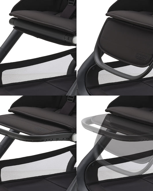 Bugaboo Dragonfly Lightweight Stroller-Unique & Patented One Hand Fold-Reversible & Flat Reclining Seat-Height Adjustable Parent Handle Bar-Travel System Compatible-Extra Large Storage Basket With Removable Bag-2 Years Warranty-For 0 to 4Y-Midnight Black